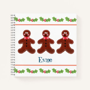 Personalisiertes Weihnachts-Lebkuchenbuch Notizbuch