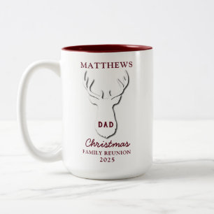 Personalisiertes Weihnachts-Matching-Familientreff Zweifarbige Tasse