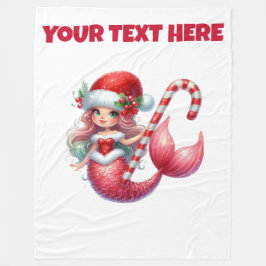 Personalisiertes Weihnachts Mermaid Baby Fleece Bl