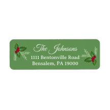 Personalisiertes Weihnachts-Rücksendeetikett in Ho