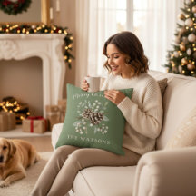 Personalisiertes Weihnachts-Sage-Grün-Tannenlaub