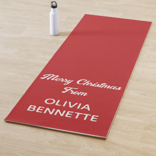 Personalisiertes Weihnachts-Stechpalmen-Rot-Weihna Yogamatte