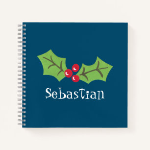 Personalisiertes Weihnachts- und Berries-Notebook Notizbuch