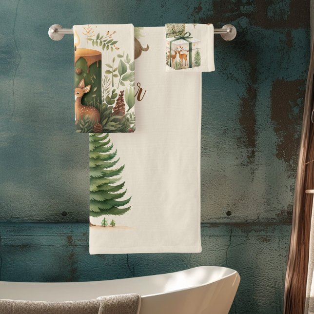 Personalisiertes Weihnachts-Whimsical-Baby 1. Chri Badhandtuch Set (Von Creator hochgeladen)