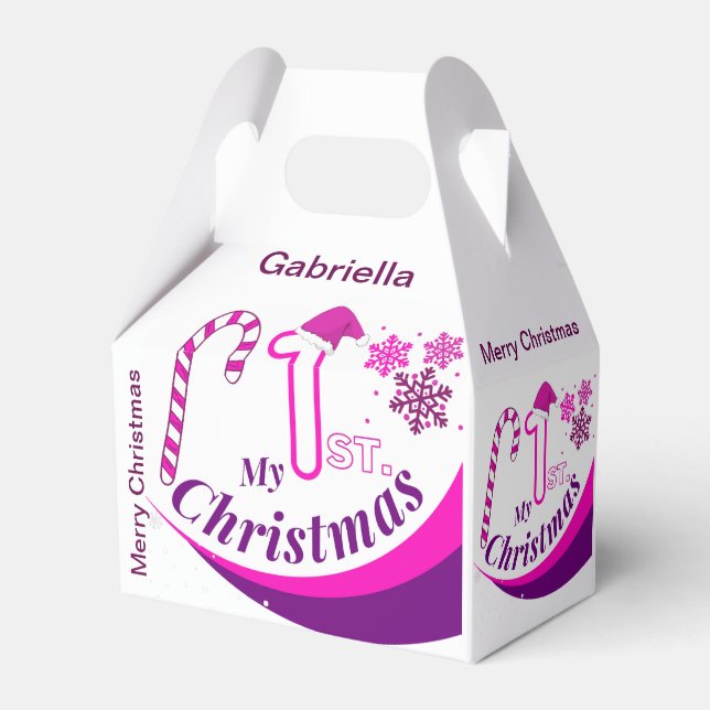 Personalisiertes Weihnachtsbaby "Mein 1. Weihnacht Geschenkschachtel (Vorderseite)