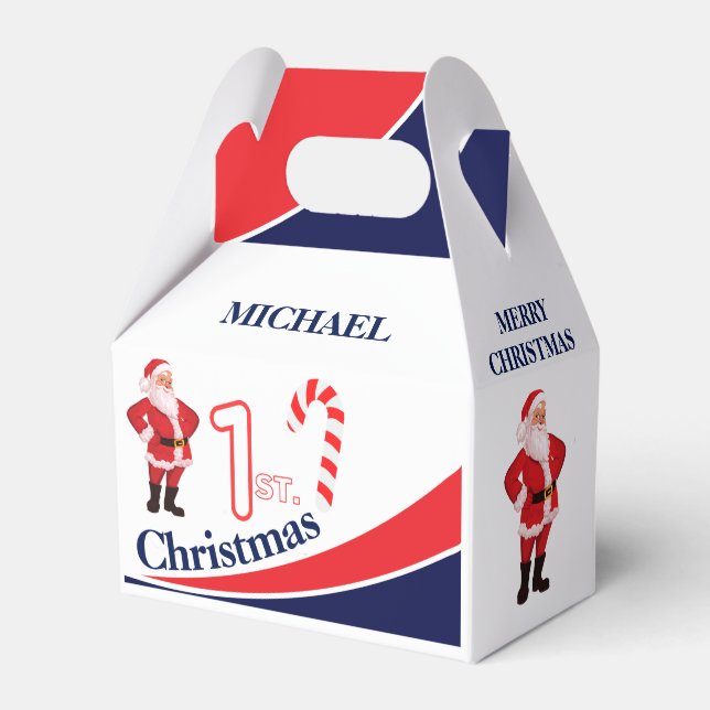 Personalisiertes Weihnachtsbaby "Mein 1. Weihnacht Geschenkschachtel (Vorderseite)