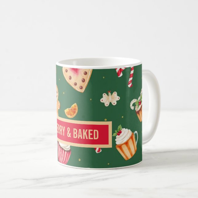 Personalisiertes Weihnachtsbackmuster Kaffeetasse (VorderseiteRechts)