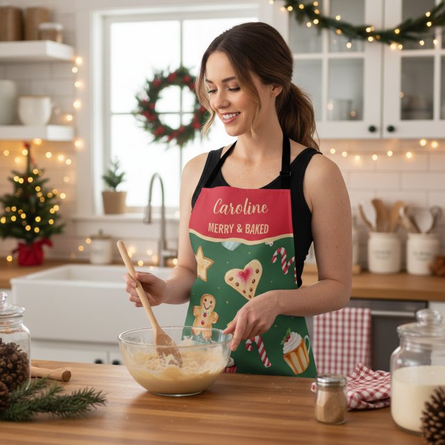 Personalisiertes Weihnachtsbackmuster Schürze (Von Creator hochgeladen)