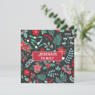 Personalisiertes Weihnachtsblumenmuster Familienna