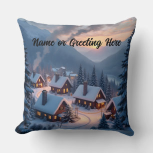 Personalisiertes Weihnachtsdorf 1 Kissen