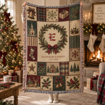 Personalisiertes Weihnachtsfamilien-Monogramm-Patc