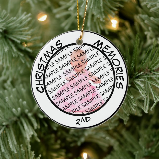 Personalisiertes Weihnachtsfeiertag Keramik Ornament (Baum)