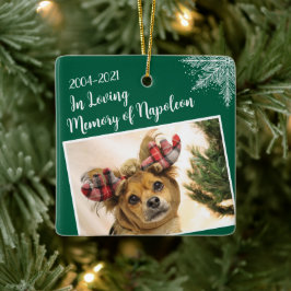 Personalisiertes Weihnachtsfest-Foto für Haustiere Keramikornament
