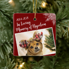 Personalisiertes Weihnachtsfest-Foto für Haustiere Keramikornament
