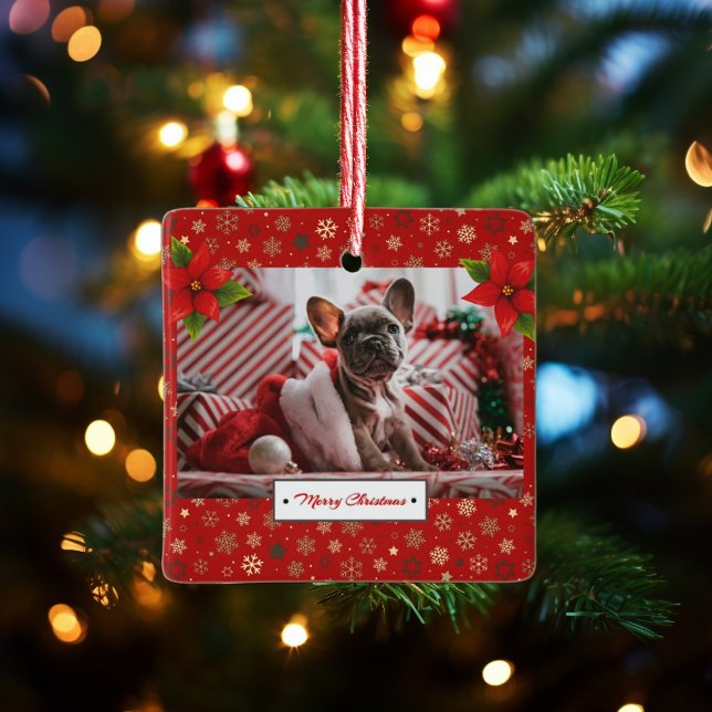 Personalisiertes Weihnachtsfest-Foto Keramikornament (Von Creator hochgeladen)