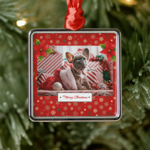 Personalisiertes Weihnachtsfest-Foto Ornament Aus Metall