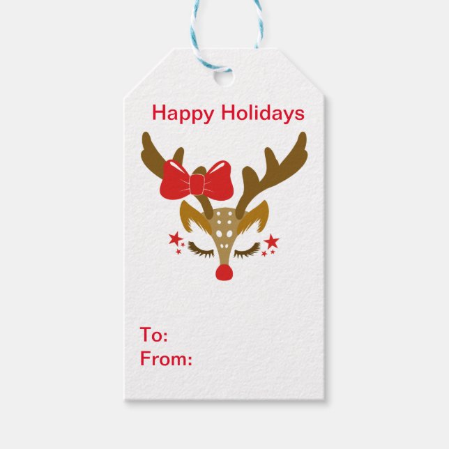 Personalisiertes Weihnachtsfest Geschenkanhänger (Vorderseite)