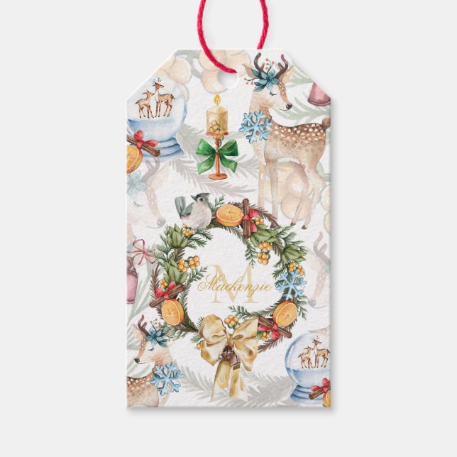 Personalisiertes Weihnachtsfest Geschenkanhänger (Vorderseite)