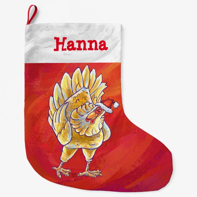Personalisiertes Weihnachtsfest Großer Weihnachtsstrumpf (Vorderseite)