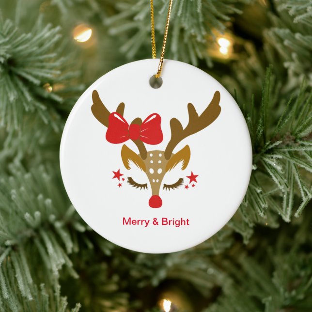 Personalisiertes Weihnachtsfest Keramik Ornament (Baum)