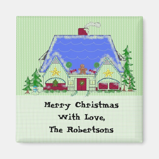 Personalisiertes Weihnachtsfest Magnet (Vorne)