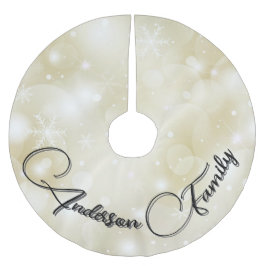 Personalisiertes Weihnachtsfest Polyester Weihnachtsbaumdecke