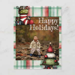 Personalisiertes Weihnachtsfoto Postkarte