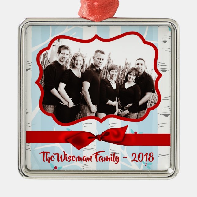 Personalisiertes Weihnachtsgebäck FOTO Ornament (Vorne)