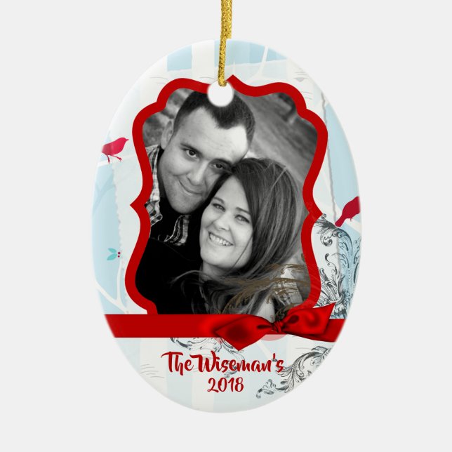 Personalisiertes Weihnachtsgebäck FOTO Ornament (Vorne)