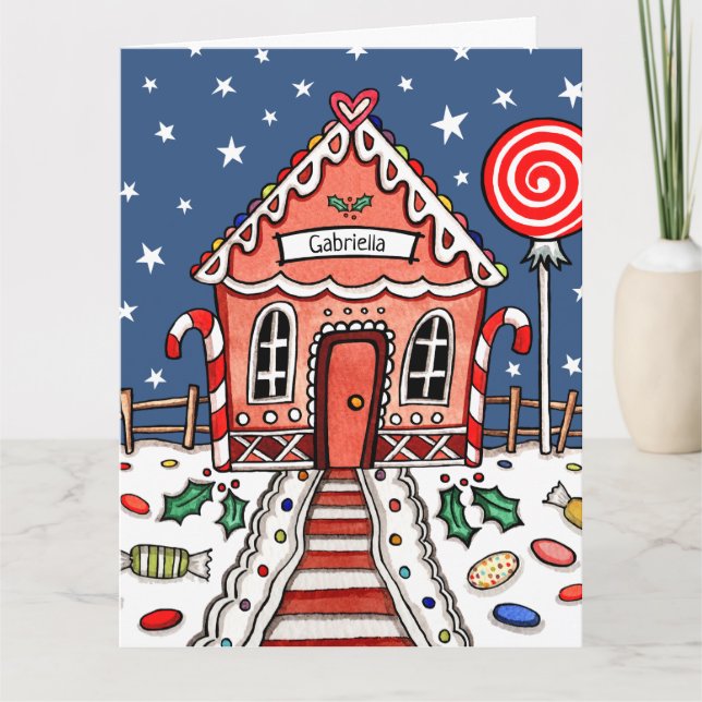 Personalisiertes Weihnachtsgebäck Karte (Vorderseite)