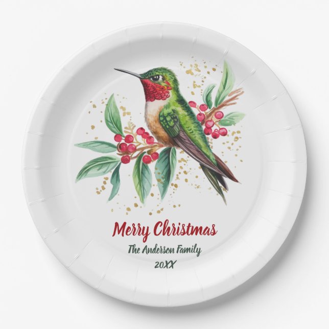 Personalisiertes Weihnachtsgebäck Pappteller (Vorderseite)