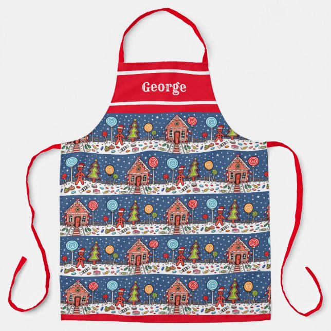 Personalisiertes Weihnachtsgebäck Schürze (Vorderseite)