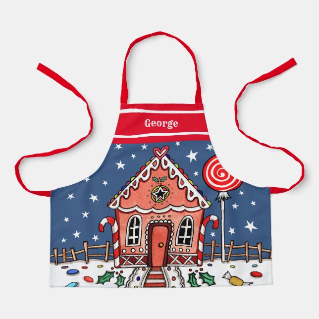 Personalisiertes Weihnachtsgebäck Schürze (Vorderseite)