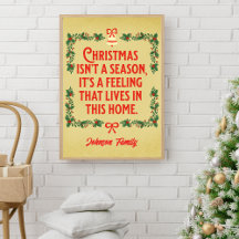 Personalisiertes Weihnachtsgefühl Familienschild