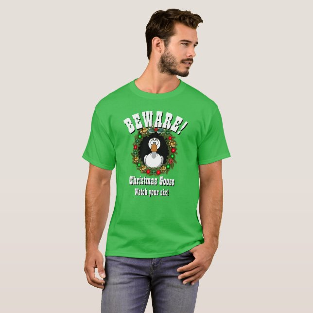 Personalisiertes Weihnachtsgeschenk CHRISTMAS GOOS T-Shirt (Vorne ganz)
