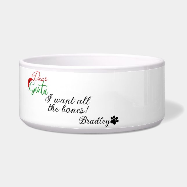 Personalisiertes Weihnachtsgeschenk Eigener Name L Napf (Vorderseite)