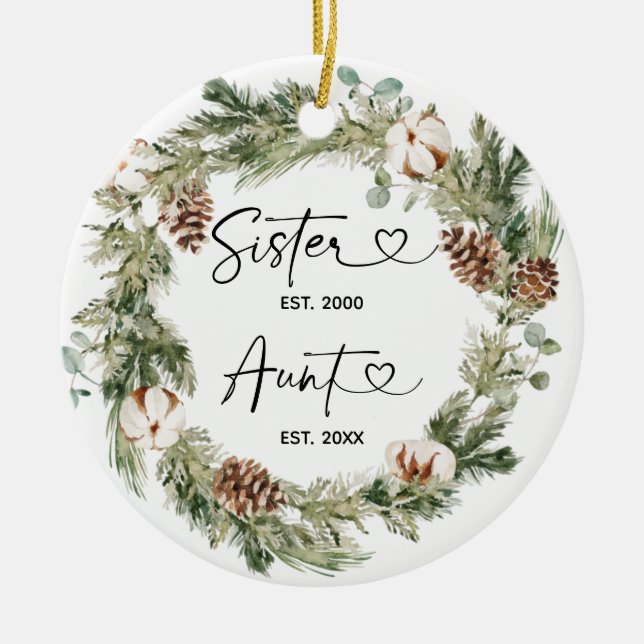 Personalisiertes Weihnachtsgeschenk für die Kerami Keramik Ornament (Vorne)