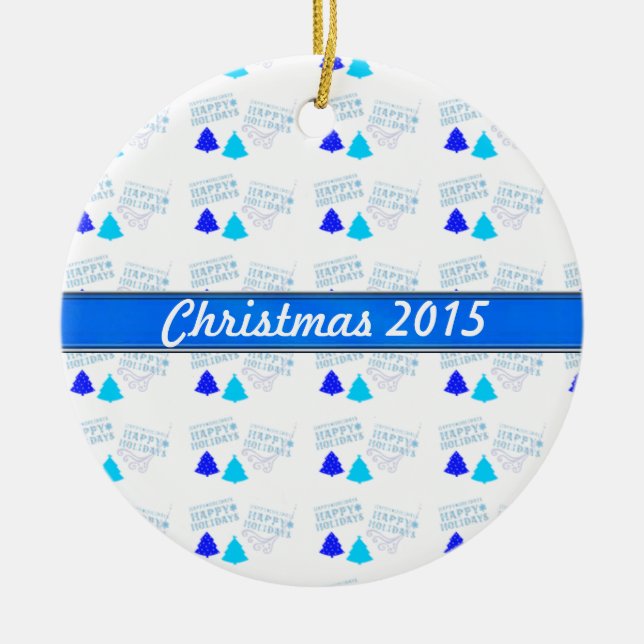 Personalisiertes Weihnachtsgeschenk für Fotos Keramik Ornament (Vorne)