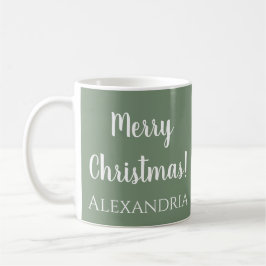 Personalisiertes Weihnachtsgeschenk Grün Kaffeetasse