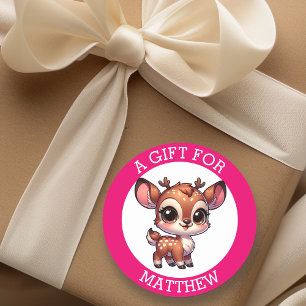 Personalisiertes Weihnachtsgeschenk Runder Aufkleber