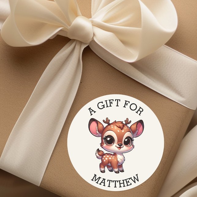 Personalisiertes Weihnachtsgeschenk Runder Aufkleber (Von Creator hochgeladen)