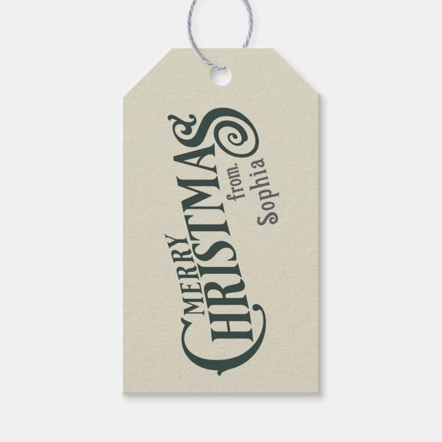 Personalisiertes Weihnachtsgeschenk-Tag - [Aus] [N Geschenkanhänger (Vorderseite)