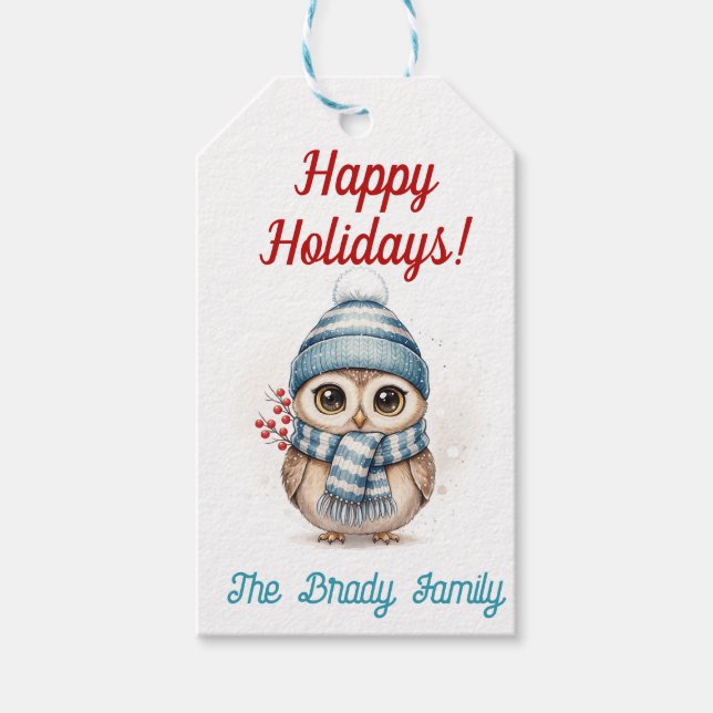 Personalisiertes Weihnachtsgeschenk-Tag Geschenkanhänger (Vorderseite)