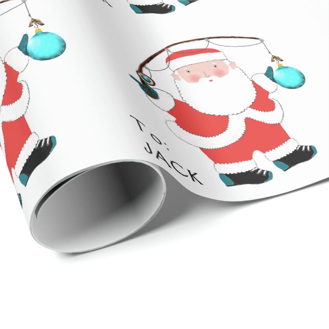 Personalisiertes Weihnachtsgeschenkpapier Geschenkpapier (Rolleneckpunkt)