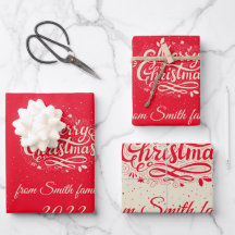 Personalisiertes Weihnachtsgeschenkpapier