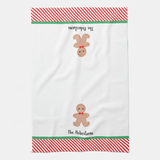 Personalisiertes Weihnachtsgeschirr Geschirrtuch (Vertikal)