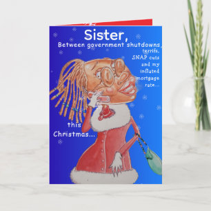 Personalisiertes Weihnachtsgrüße für Schwestern mi Karte