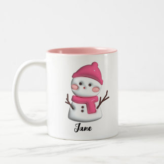 Personalisiertes Weihnachtskaffee-Geschenk Zweifarbige Tasse