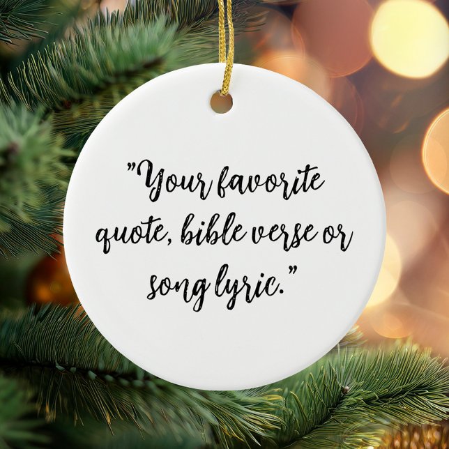 Personalisiertes Weihnachtskalligraphieangebot Keramik Ornament (Von Creator hochgeladen)