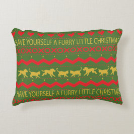 Personalisiertes Weihnachtskissen "Furry XMAS" Hun Dekokissen